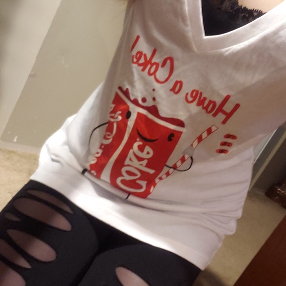 Coca Cola New With Tags V-Neck Have A Coke Shirt - Picture 6 of 7